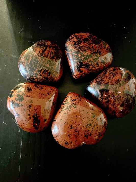 Mahogany Obsidian Heart