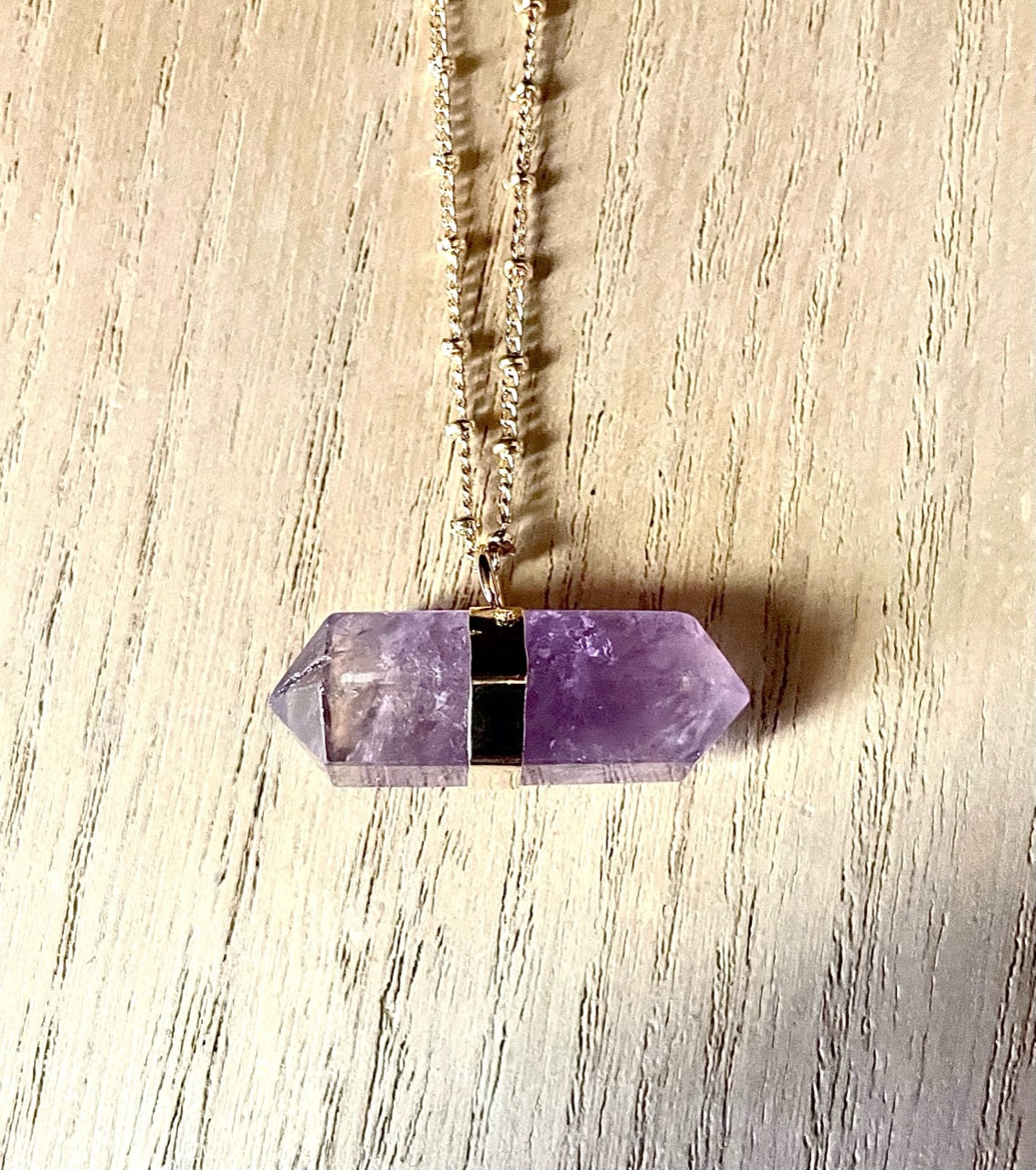 Amethyst Double Terminated Necklace