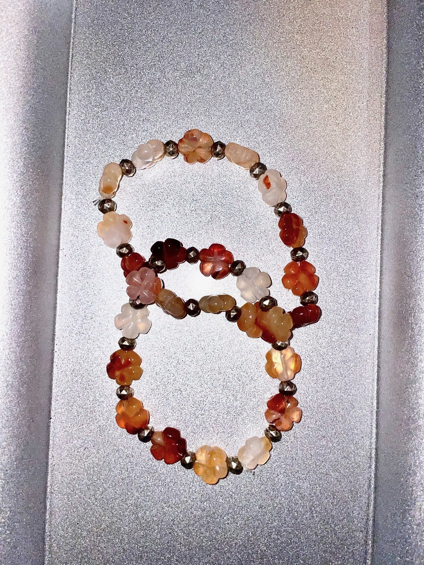 Carnelian Flower Bracelet