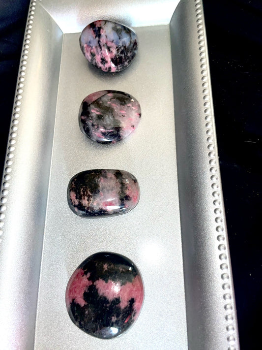 Large Rhodonite Palm Stone