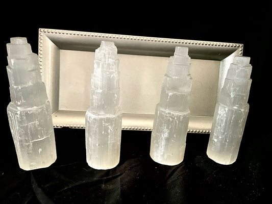 "Satin Spar" Selenite Large Tower