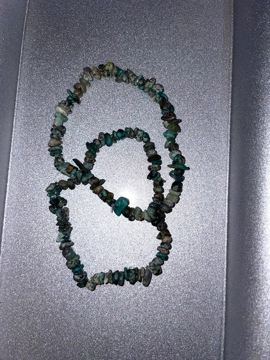 African Turquoise Chip Bracelet