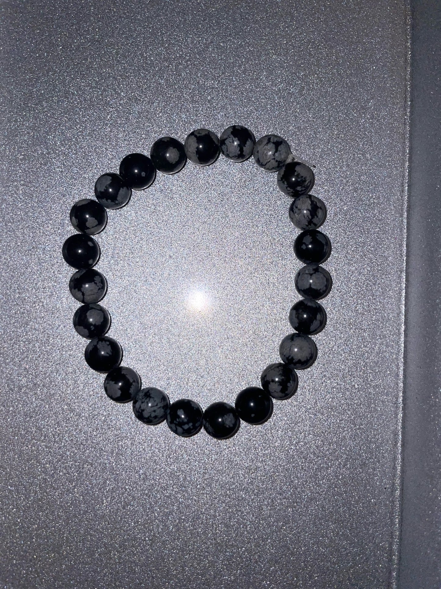 Snowflake Obsidian Bracelet