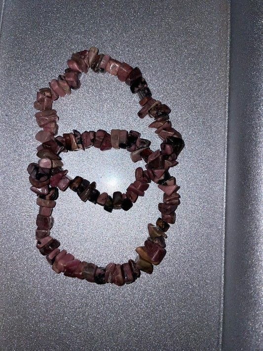 Rhodonite Chip Bracelet