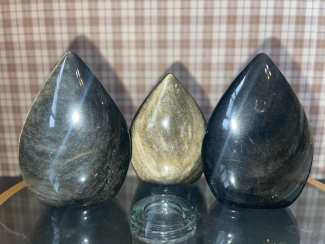 Gold Sheen Obsidian Flame